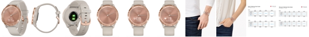 Garmin Unisex Vivomove 3S Light Sand Silicone Strap Smart Watch 8.9mm